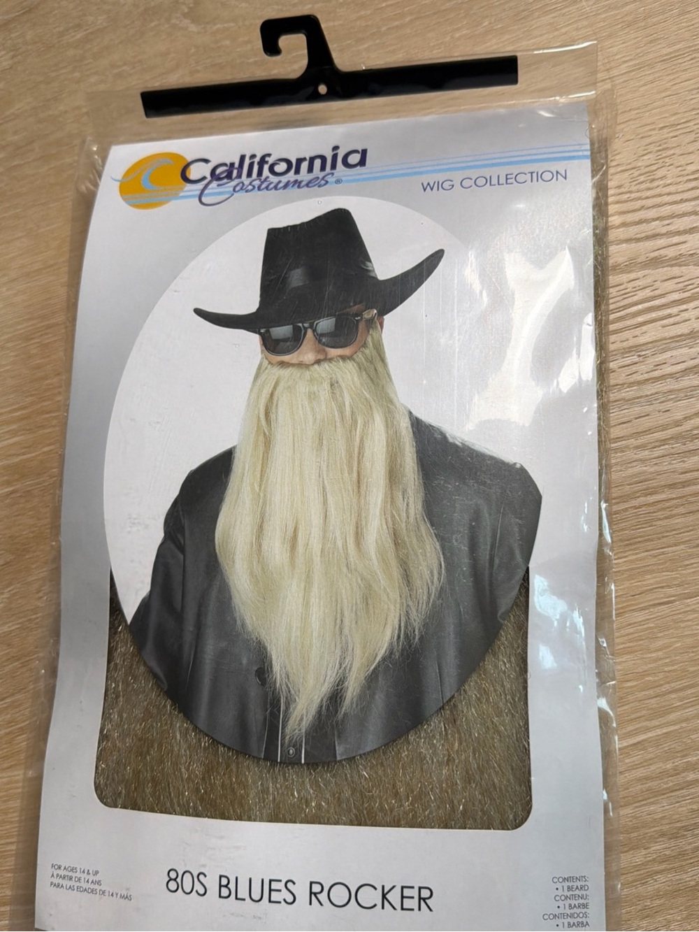 California Costumes 80s Blues Rocker Blonde Beard Wig Halloween Costume